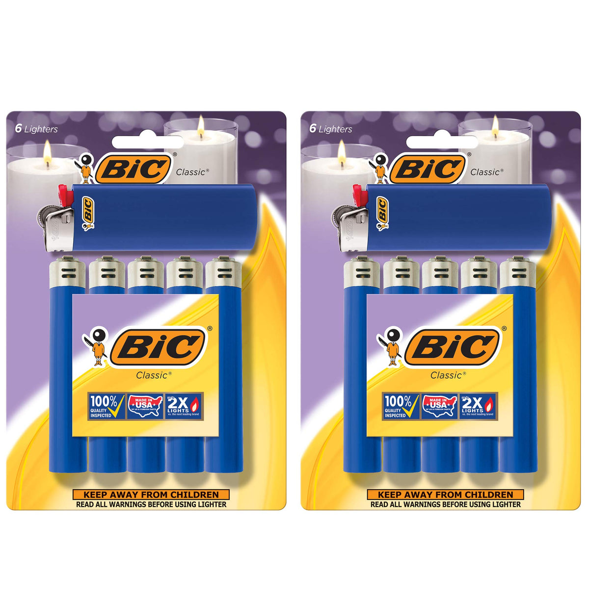 BIC Maxi Pocket Lighters, Green, 12-Pack, Safe and Reliable, Long-Lasting