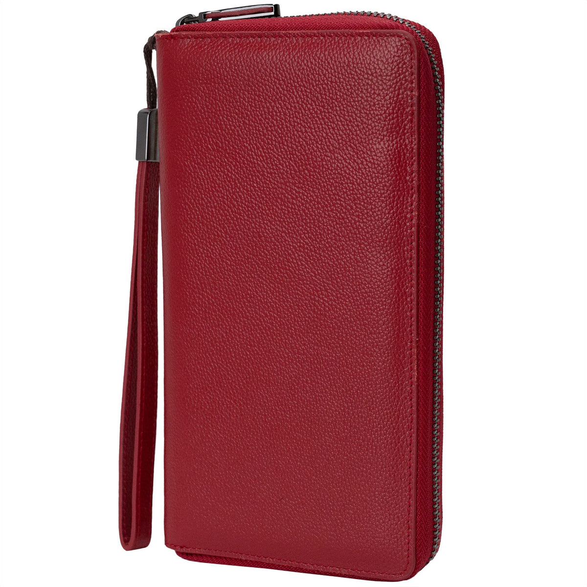 Bveyzi Women RFID Blocking Wallet Leather Zip Around Phone Clutch Large Capacity Ladies Travel Purse Wristlet