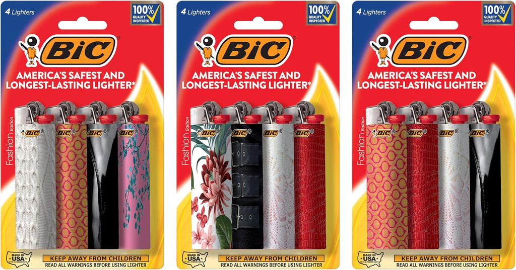 BIC Maxi Pocket Lighters, Long-Lasting Candle Collection, 12-Pack Fashion