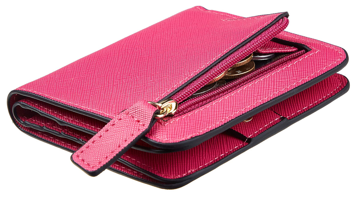 Toughergun Women’s Small Slim Leather Wallet with RFID Protection, Compact Bifold Mini Purse with Clear ID Window