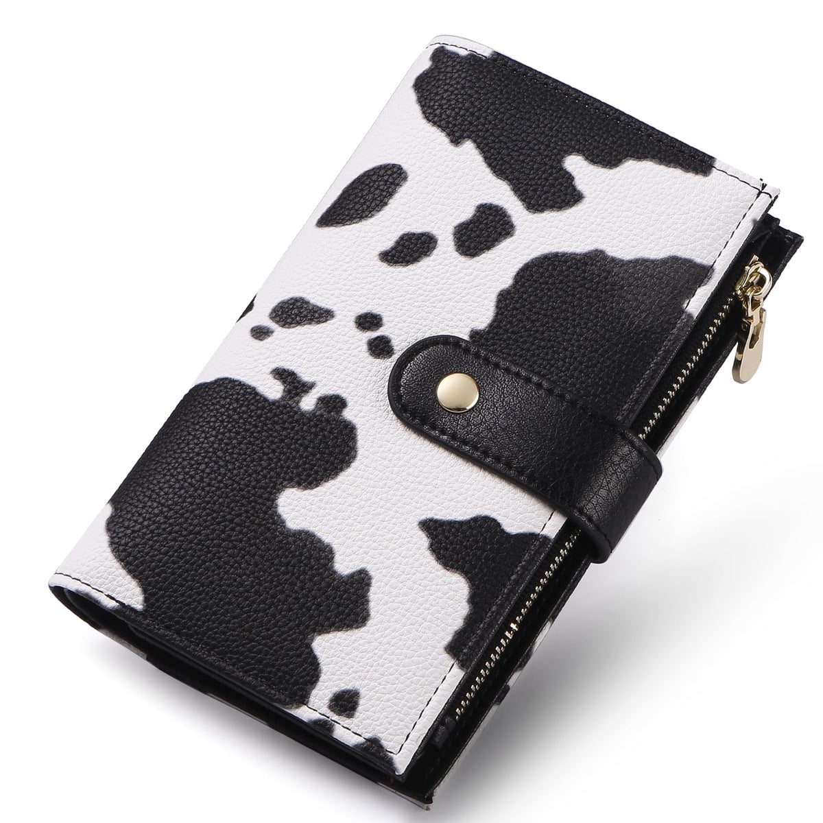yiijay Women's Wallets RFID Blocking Leather Trifold Clutch Wallet Credit Card Holder Ladies Travel Wallet Purse with Passport/Pen Holder