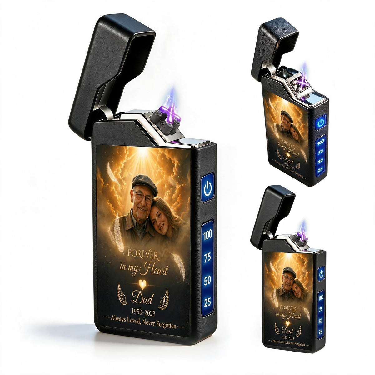 Personalized Photo Plasma Arc Lighter Flameless Windproof Electric Lighters