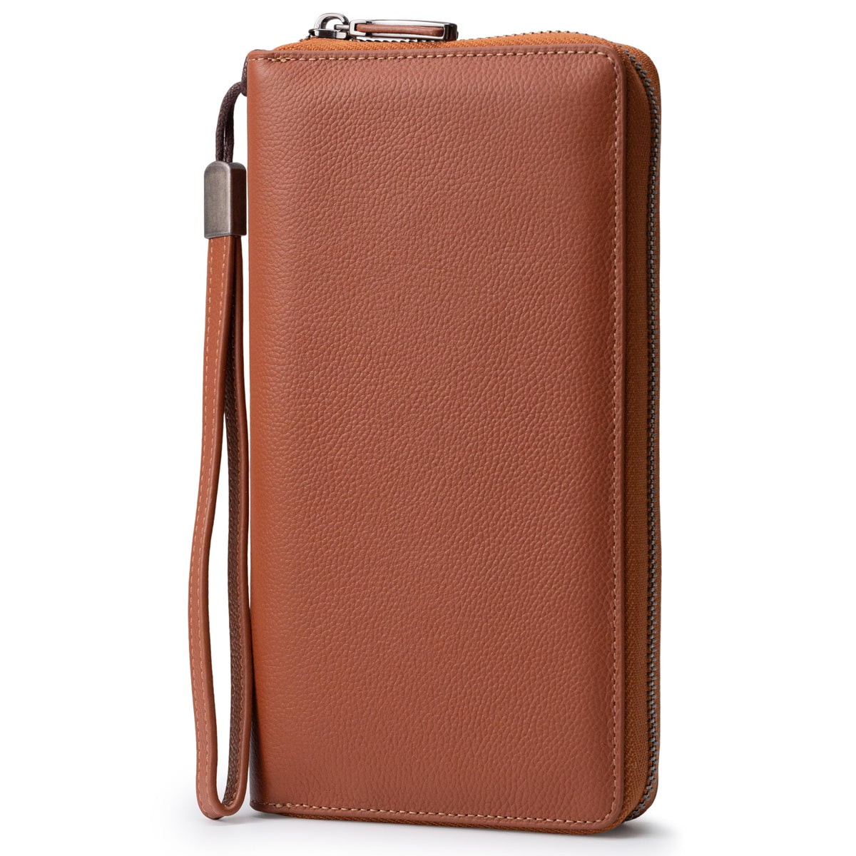 Bveyzi Women RFID Blocking Wallet Leather Zip Around Phone Clutch Large Capacity Ladies Travel Purse Wristlet