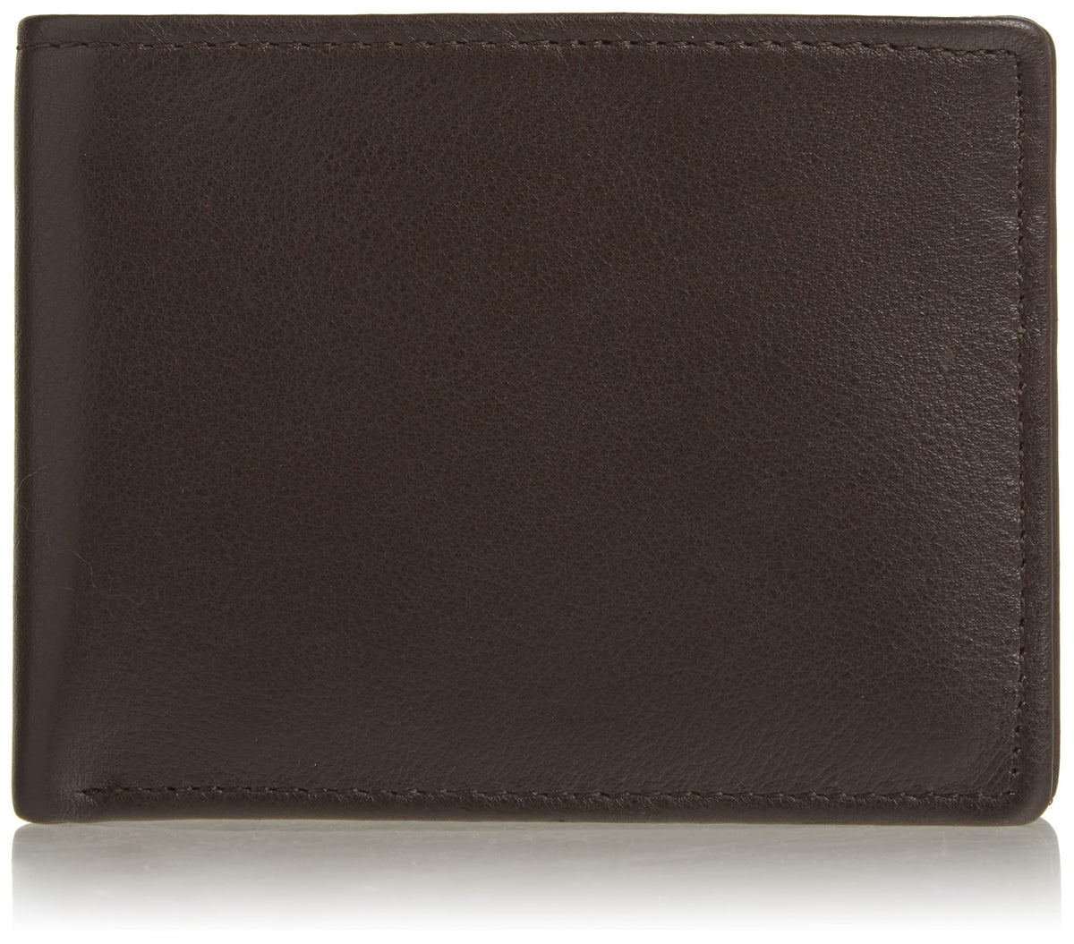 Perry Ellis Men's Park Avenue 100% Leather Wallet With Passcase, Bifold, Durable & Versatile, Black