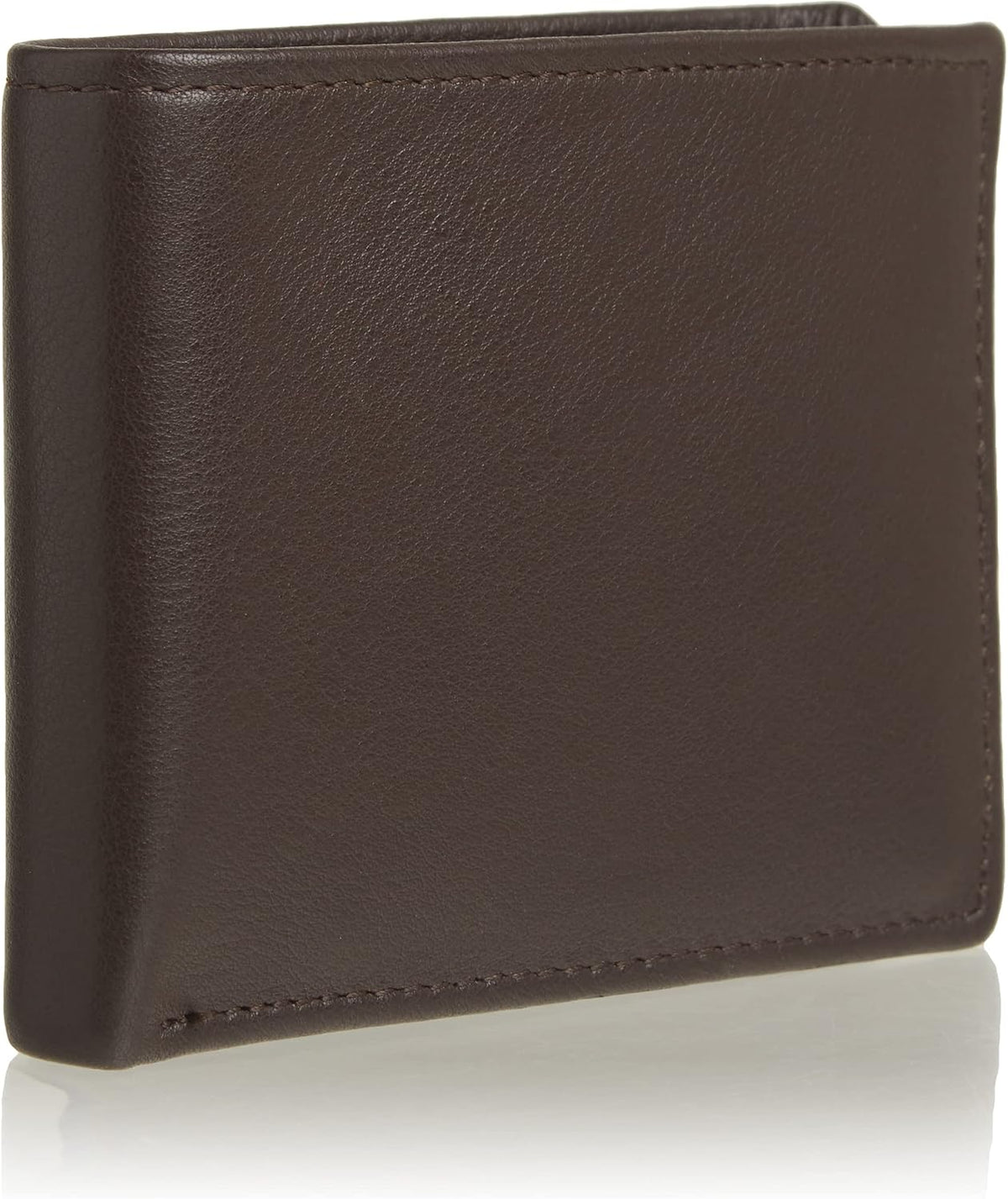 Perry Ellis Men's Park Avenue 100% Leather Wallet With Passcase, Bifold, Durable & Versatile, Black
