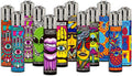Clipper - Classic Large Reusable Lighter - Iconic Premium Refillable Lighters Bulk Pack - Replace Butane, Flint, and Spark Wheel for Unlimited Lights - 12 Pack - Assorted Designs