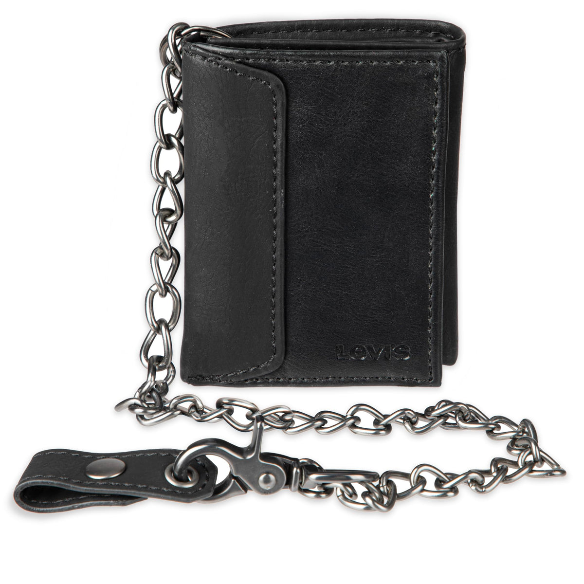 Levi's Men's Trifold Wallet-Sleek and Slim Includes Id Window and Credit Card Holder, Brown Stitch, One Size