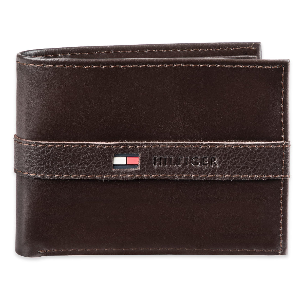 Tommy Hilfiger Men's Leather Orson RFID Bifold Wallet with Removable Passcase