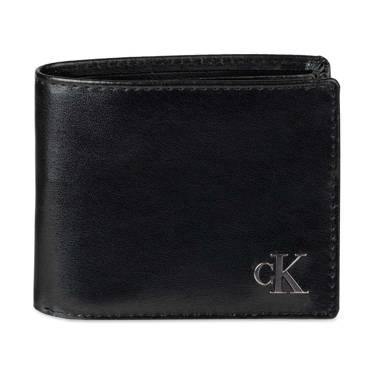 Calvin Klein Men's RFID Leather Minimalist Bifold Wallet with Multiple Card Slots and ID Window