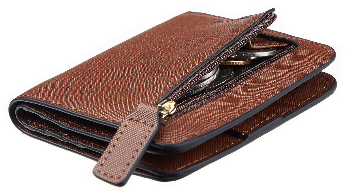 Toughergun Women’s Small Slim Leather Wallet with RFID Protection, Compact Bifold Mini Purse with Clear ID Window