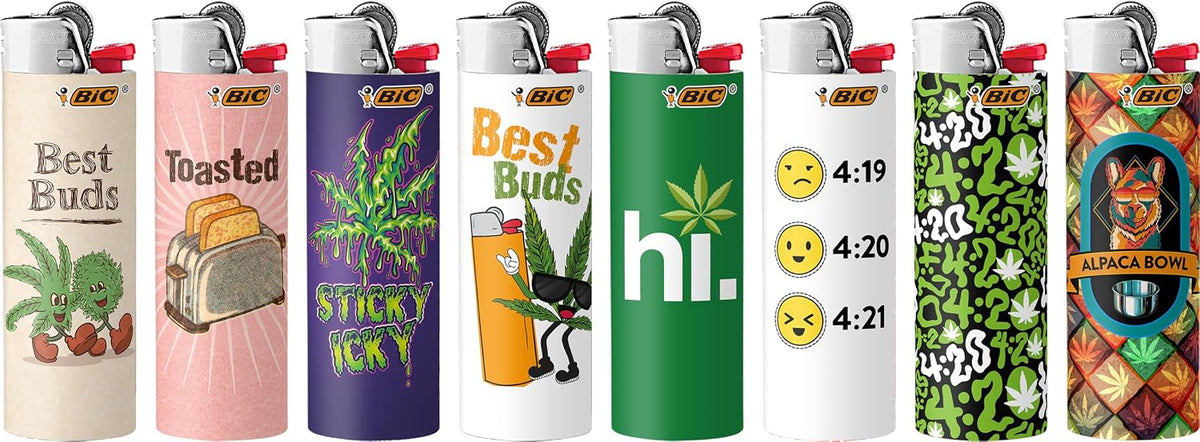 BIC Maxi Pocket Lighters, Safe and Reliable, Best Buds Series, 8-Count