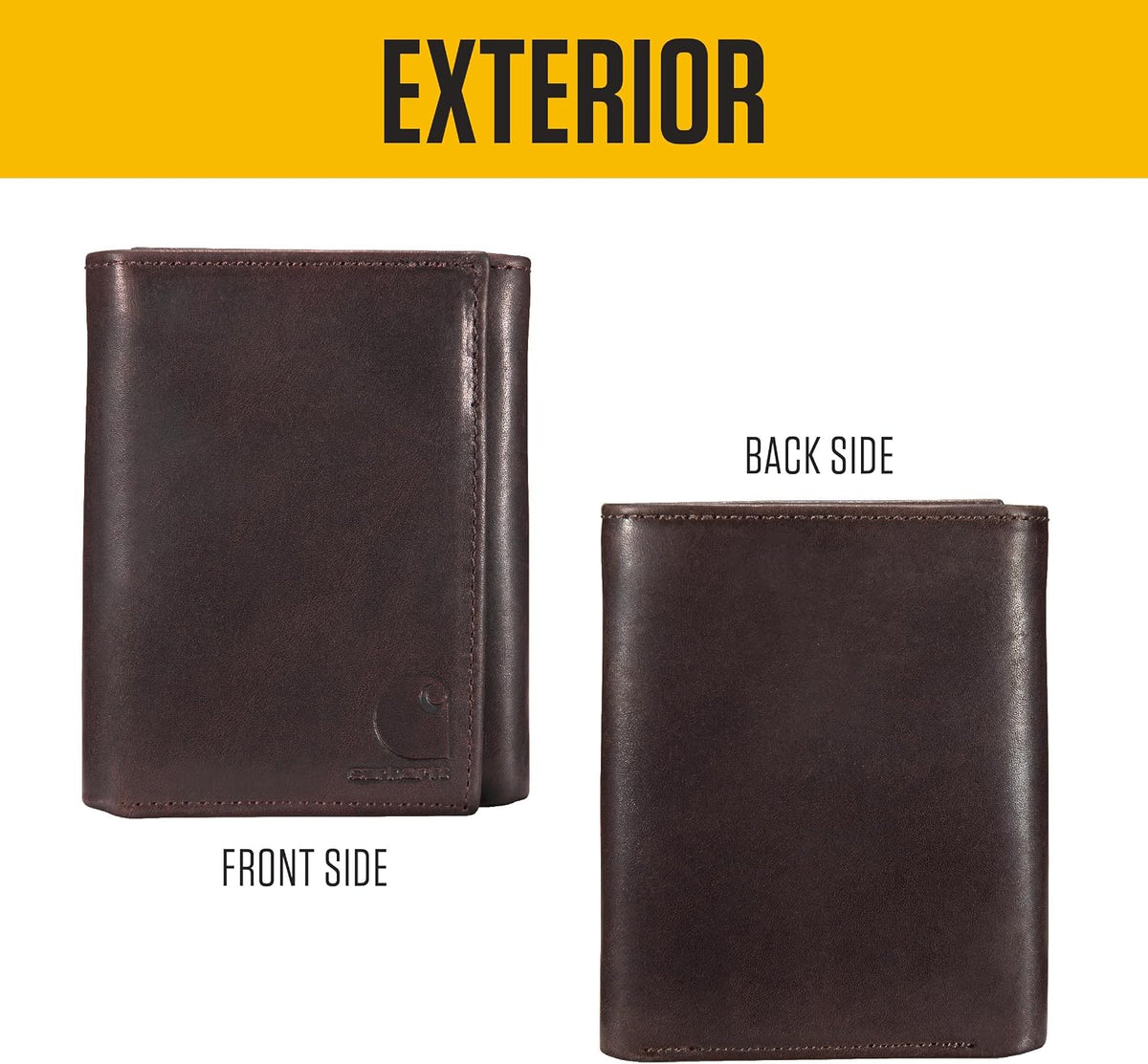 Carhartt Oil Tan Leather Trifold Wallet Brown