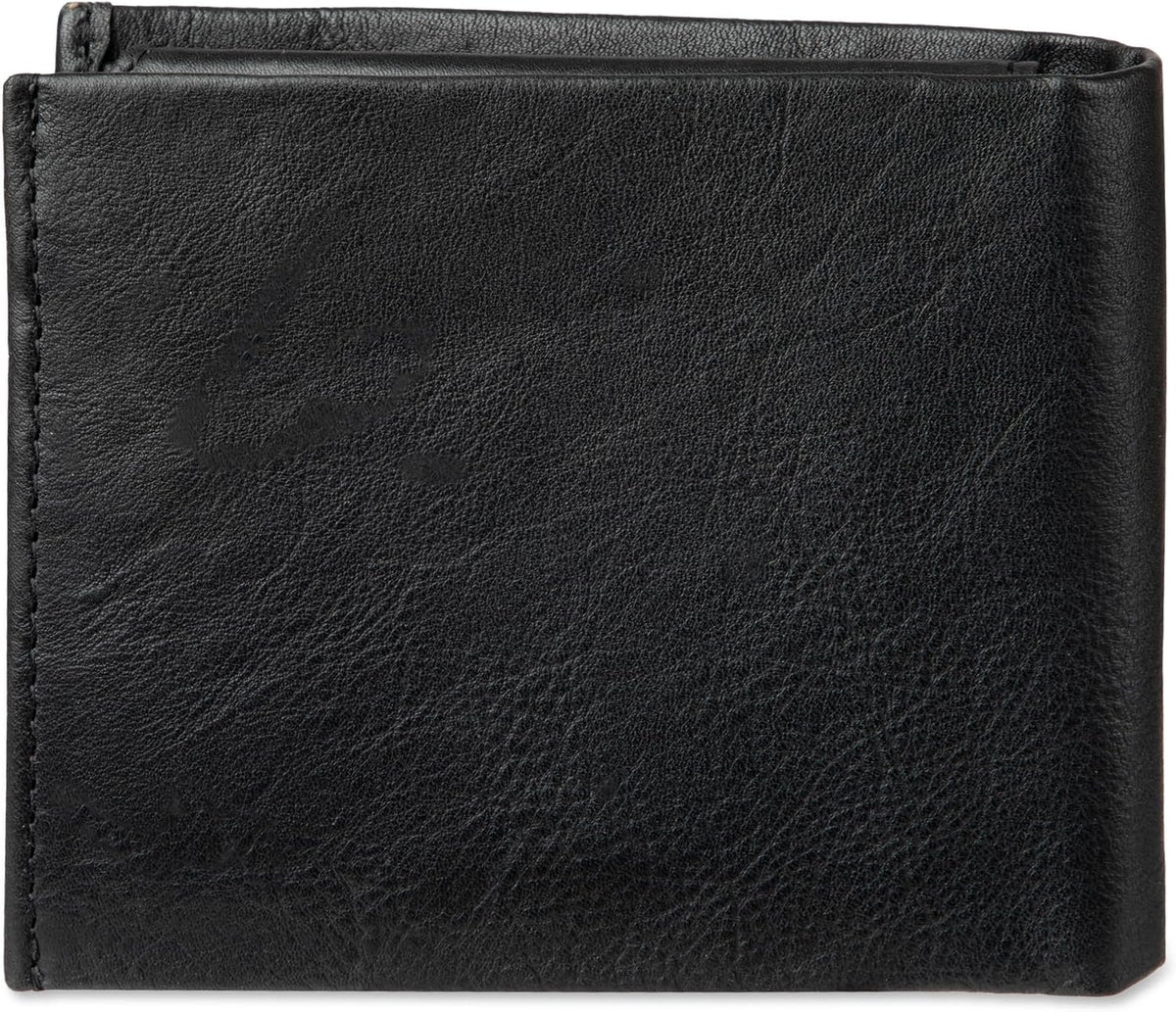 Calvin Klein Men's RFID Leather Minimalist Bifold Wallet with Multiple Card Slots and ID Window