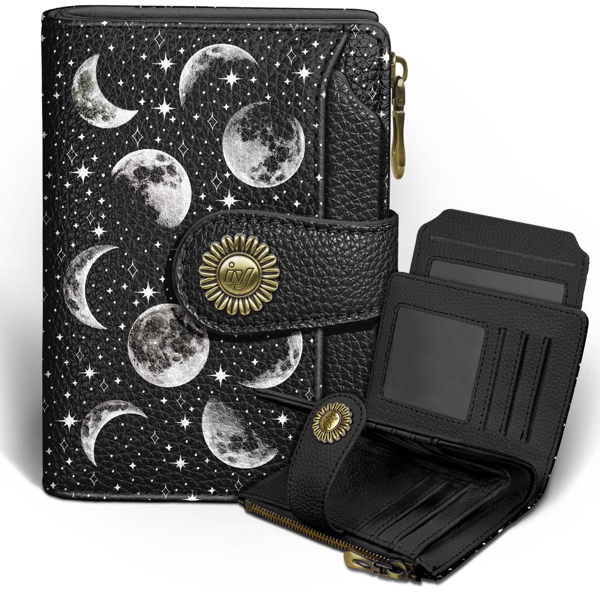 Icycay Cat Small Wallet Women RFID Blocking Bifold Cute Credit Card Holder