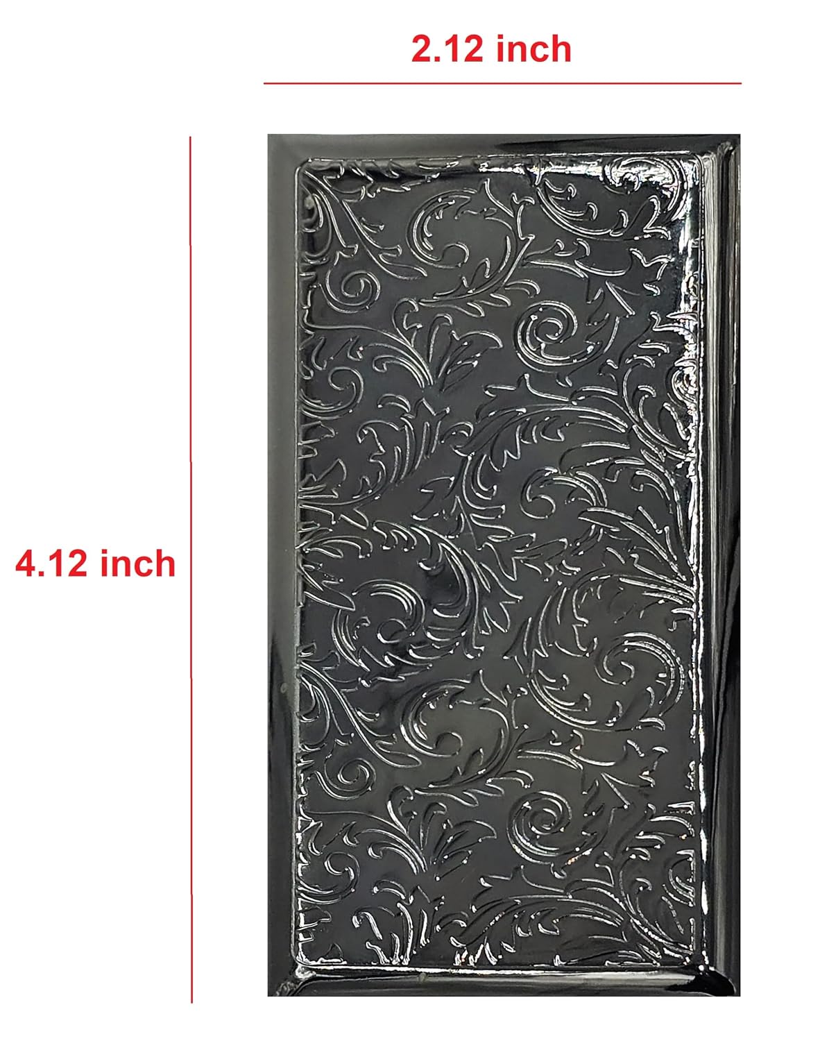 Cigarette Case Victorian Style Metal Holder for Regular, King and 100's Size Pocket Protective Security Wallet (ES100,Black)