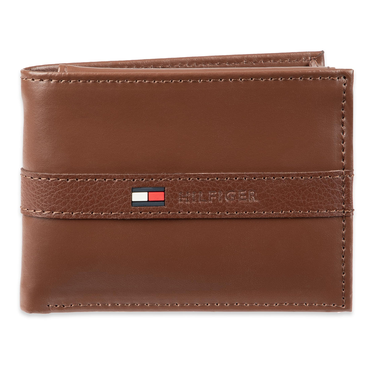 Tommy Hilfiger Men's Leather Orson RFID Bifold Wallet with Removable Passcase