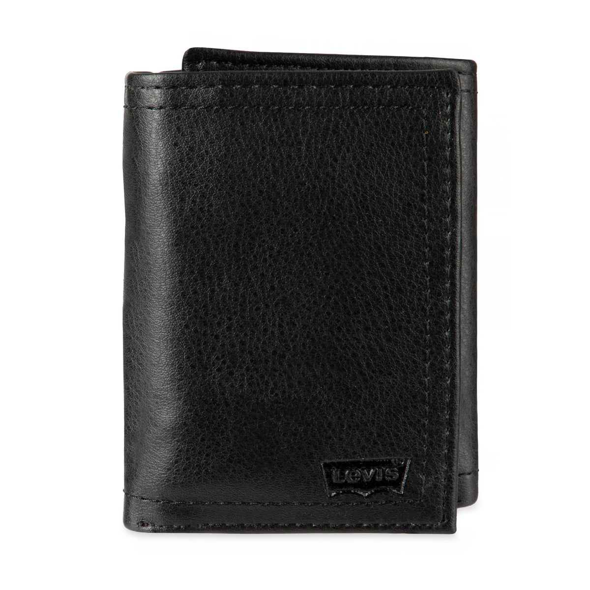 Levi's Men's Trifold Wallet-Sleek and Slim Includes Id Window and Credit Card Holder, Brown Stitch, One Size