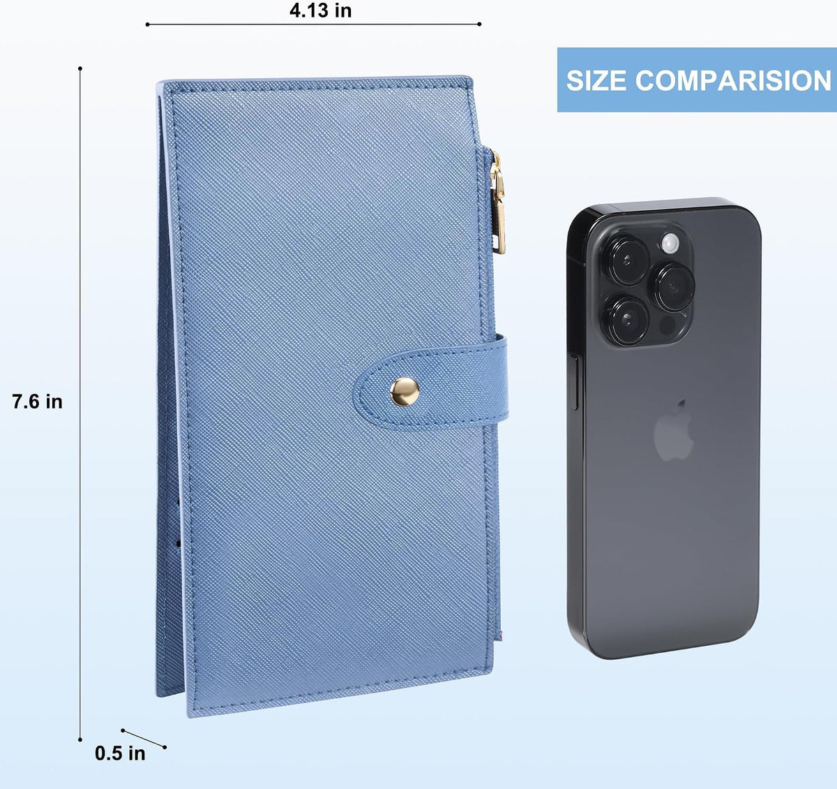 Travelambo RFID Wallet Women Large Size Bifold Multi Card Wallet Case with Zipper Pocke Credit Card Holder for Women