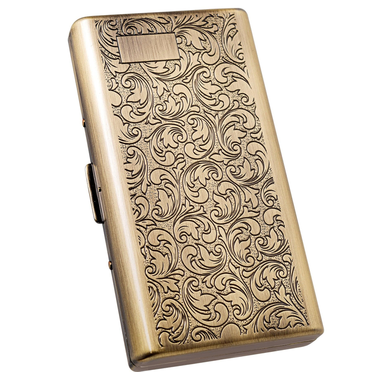 Goshentech Vintage Metal case,14 Capacity,Metal Plated Rose Gold,Double-Sided Open(Rose Gold,100mm King Size)
