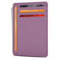 Slim Minimalist RFID Leather Wallet, Front Pocket Card Holder, Ebony