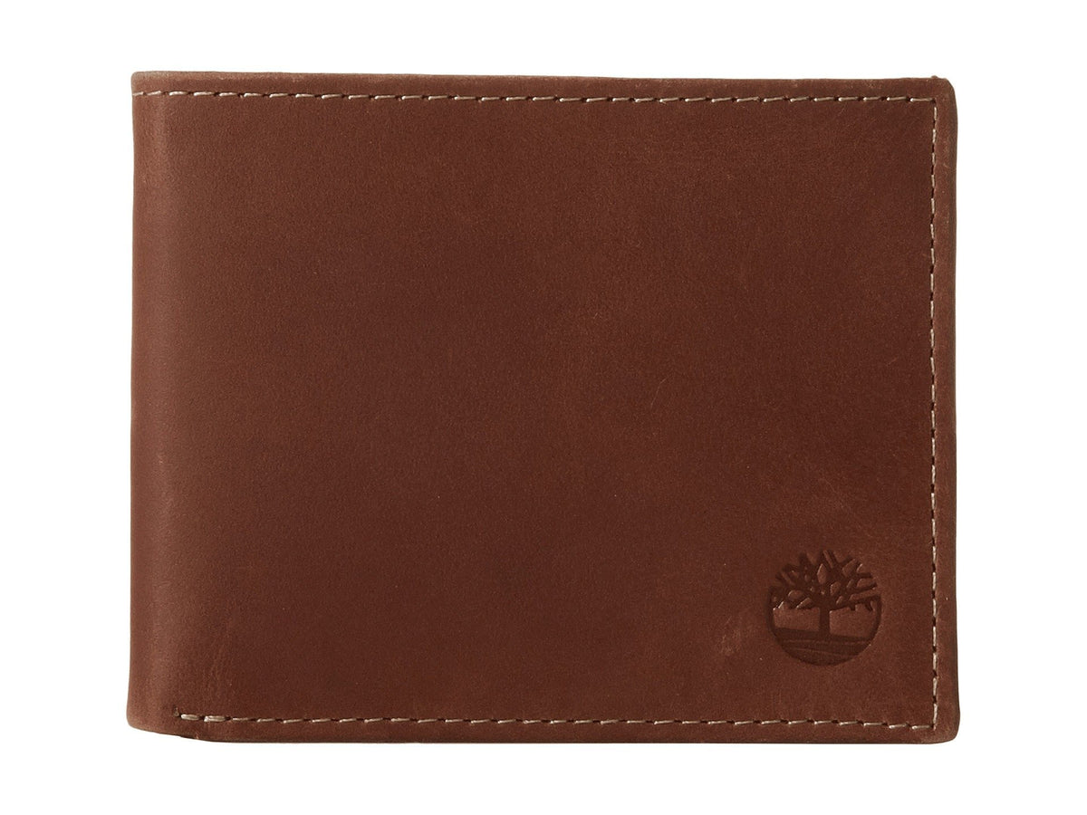 Timberland Men's Leather Wallet With Attached Flip Pocket