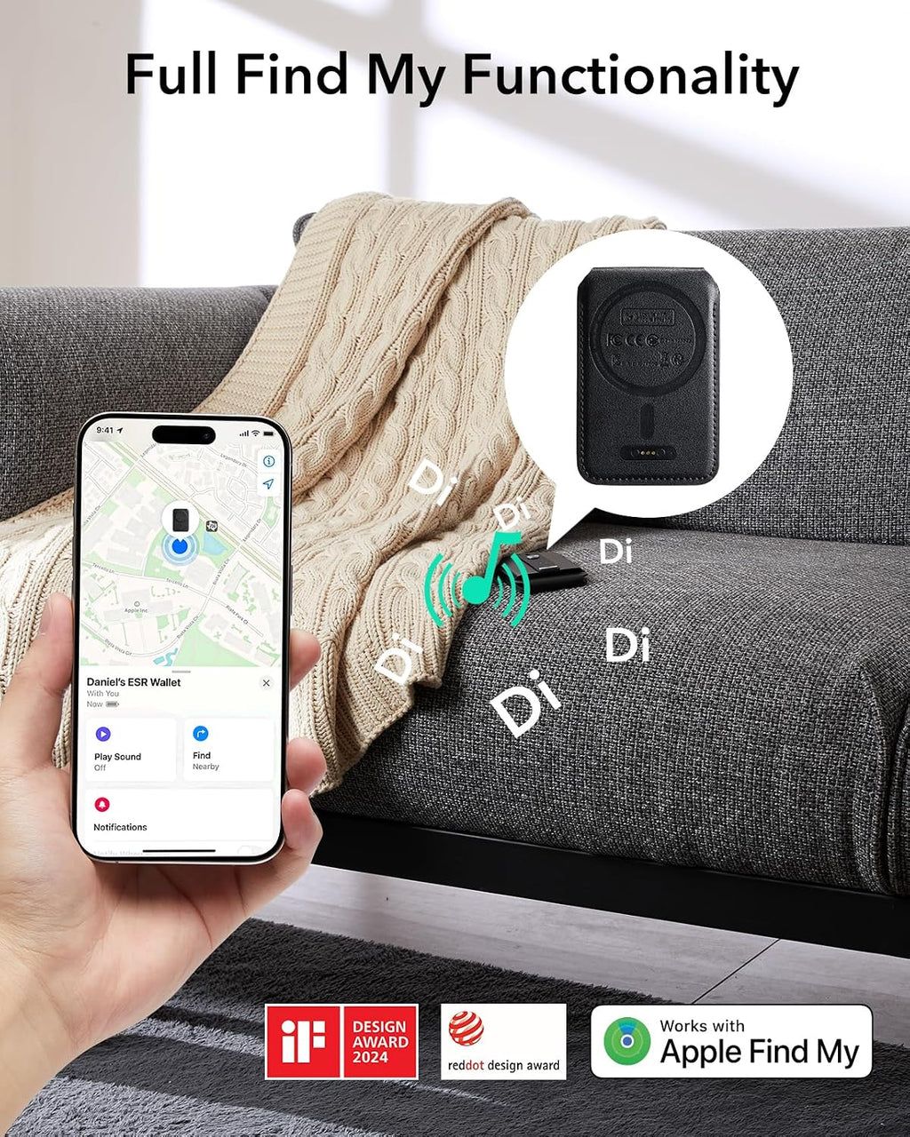 ESR Geo for MagSafe Wallet with Full Find My Functionality, 5 Card Holder