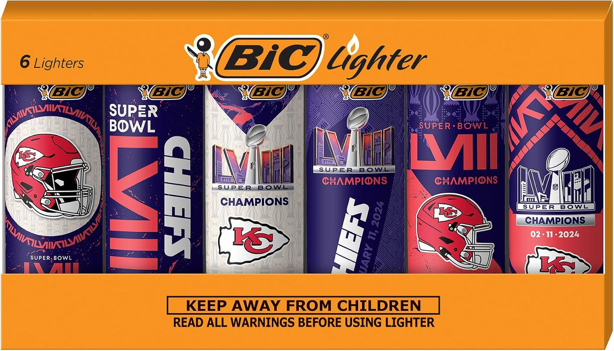 BIC Special Edition Champions Series Maxi Pocket Lighters, Assorted, 6-Pack