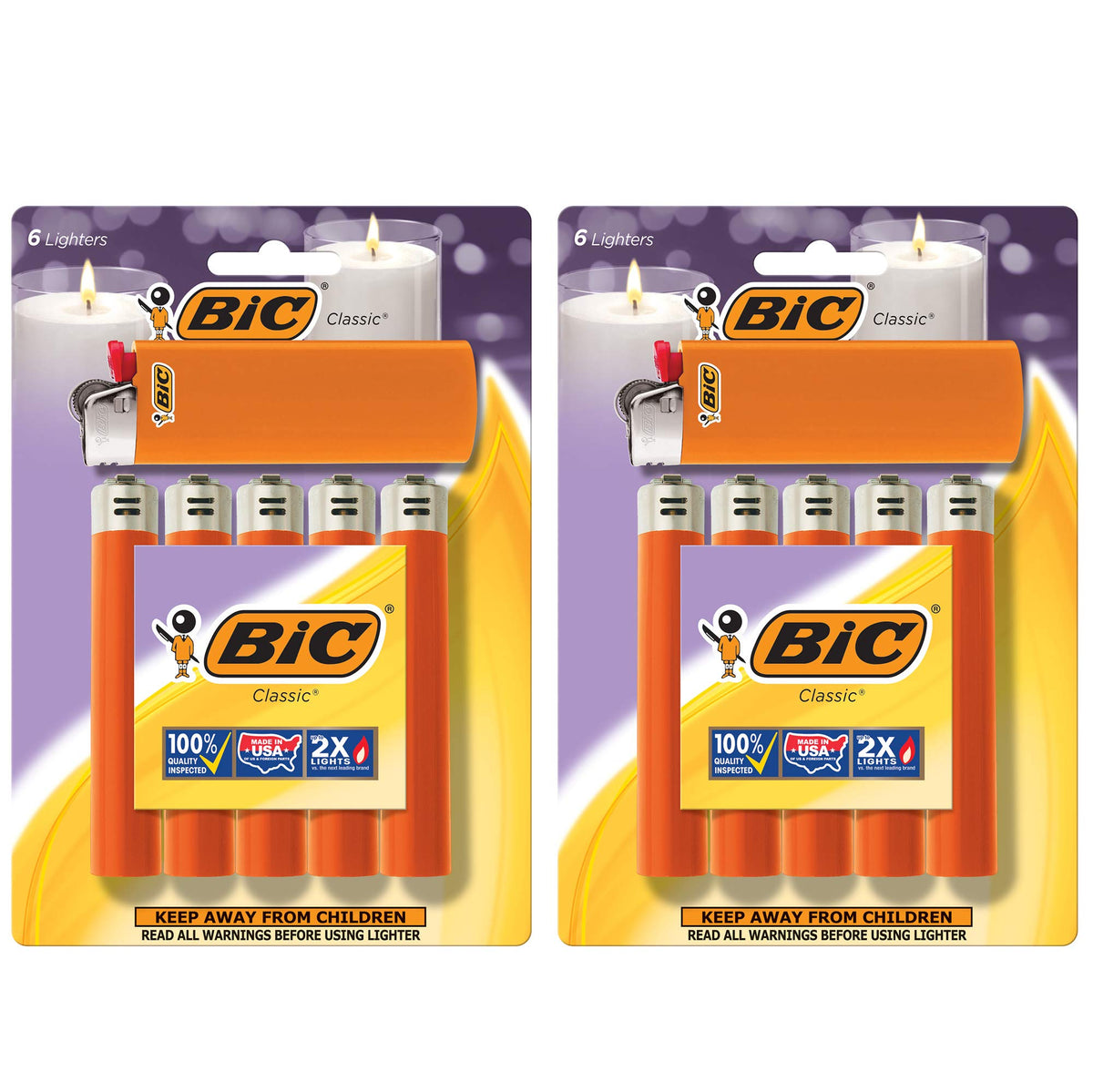 BIC Maxi Pocket Lighters, Green, 12-Pack, Safe and Reliable, Long-Lasting