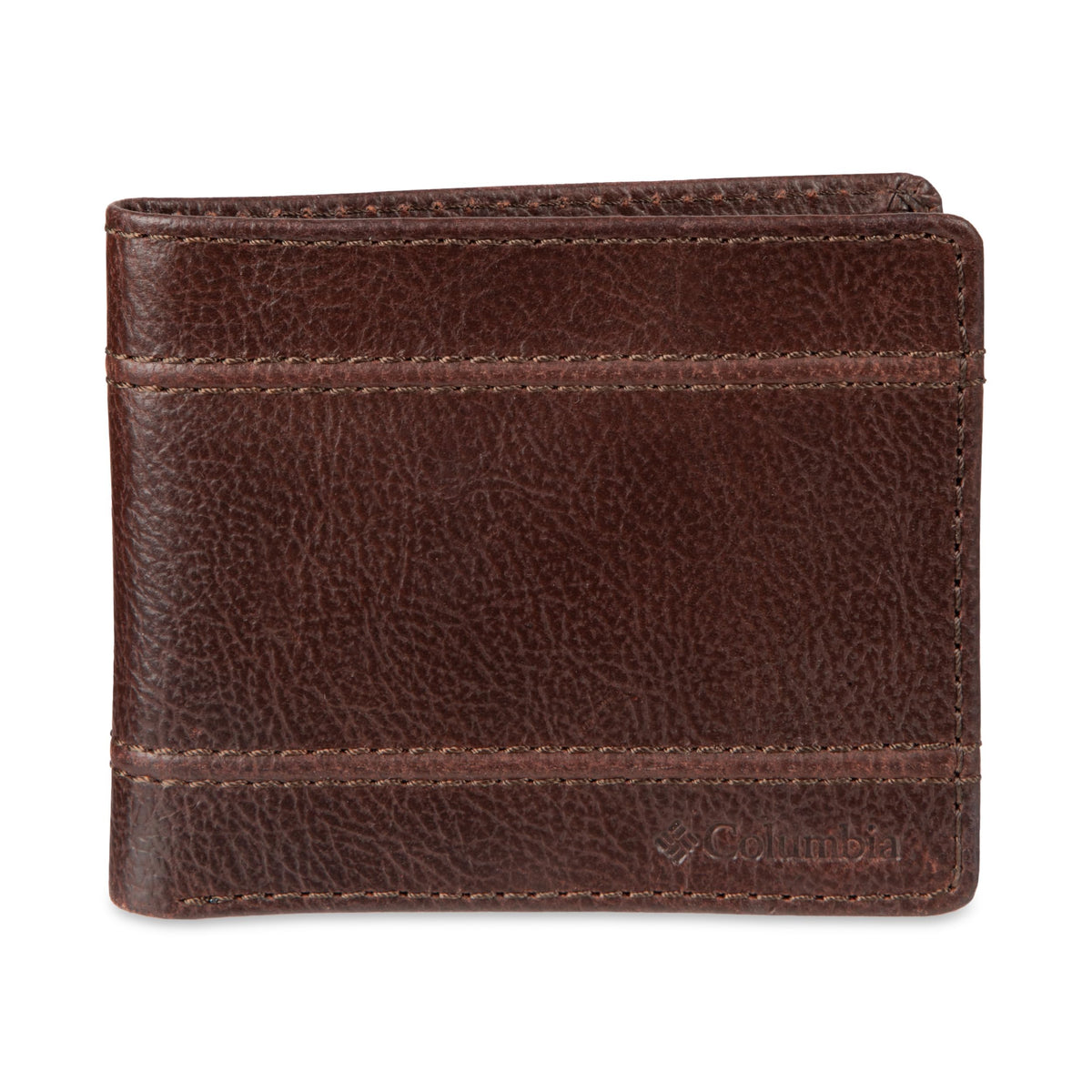 Columbia mens RFID Slim Bifold Wallet With ID Window Dark Tan