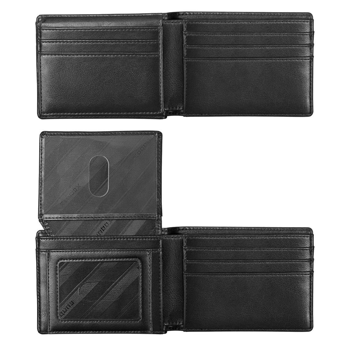 RUNBOX Wallet for Men -Slim Rfid Leather Mens Bifold Novelty Wallets 2 ID Window With Gift Box Men's Accessories