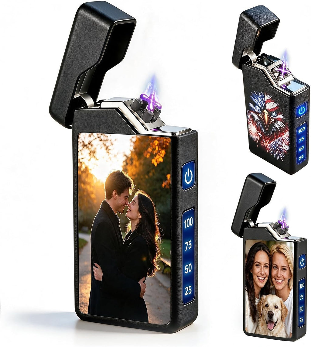 Personalized Photo Plasma Arc Lighter Flameless Windproof Electric Lighters