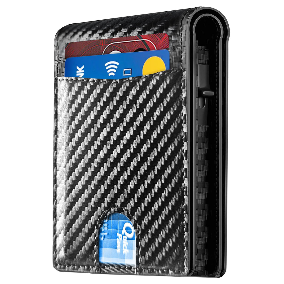 2026 Wallet for Men - RFID Blocking Slim Minimalist Wallet, Carbon Fiber