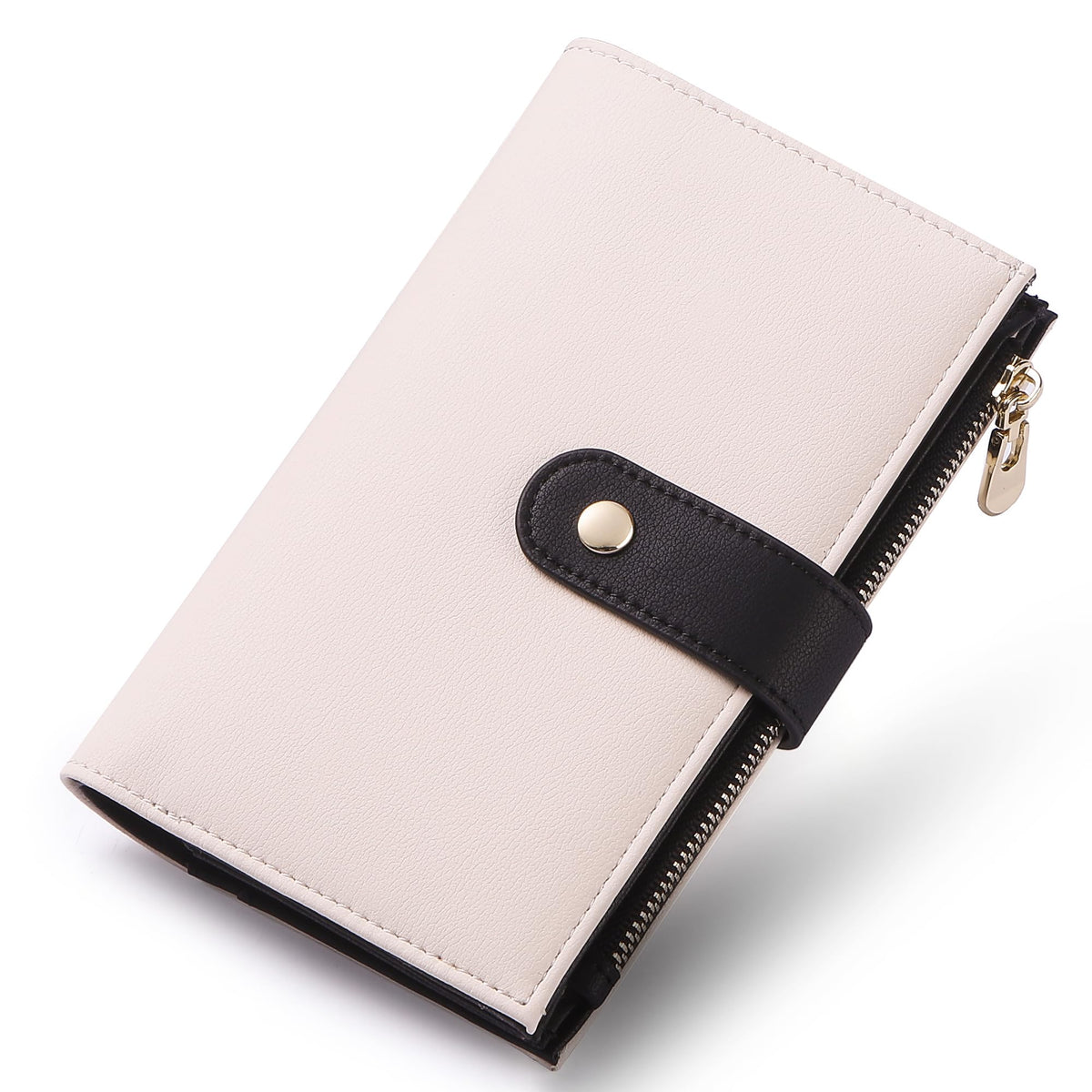 yiijay Women's Wallets RFID Blocking Leather Trifold Clutch Wallet Credit Card Holder Ladies Travel Wallet Purse with Passport/Pen Holder