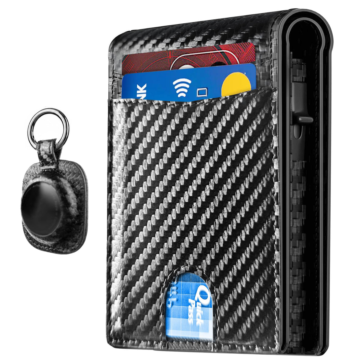 2026 Wallet for Men - RFID Blocking Slim Minimalist Wallet, Carbon Fiber