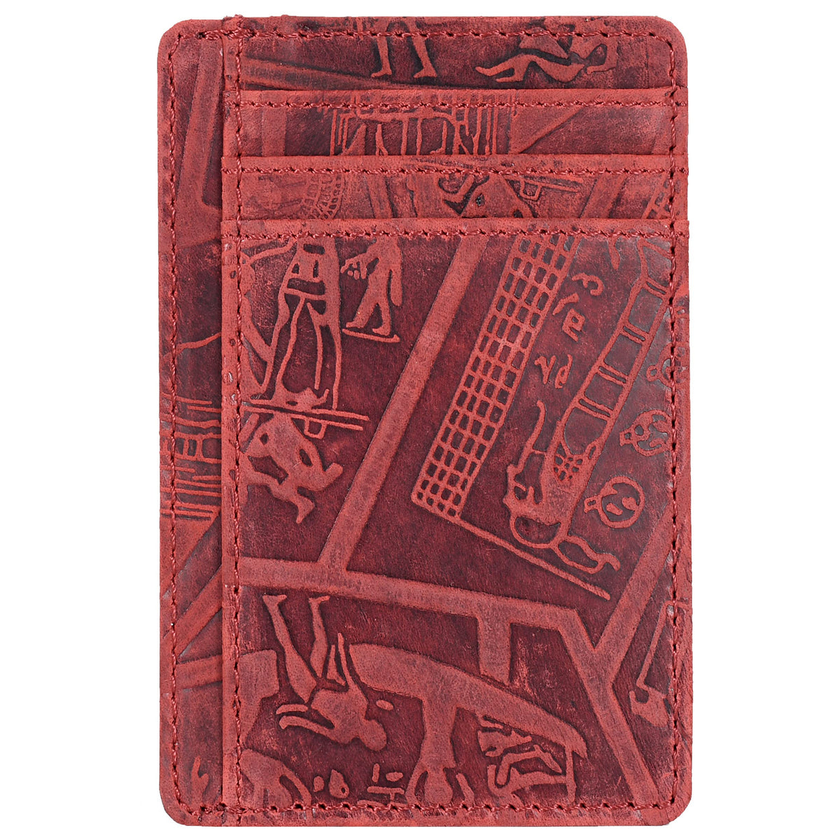 Slim Minimalist RFID Leather Wallet, Front Pocket Card Holder, Ebony