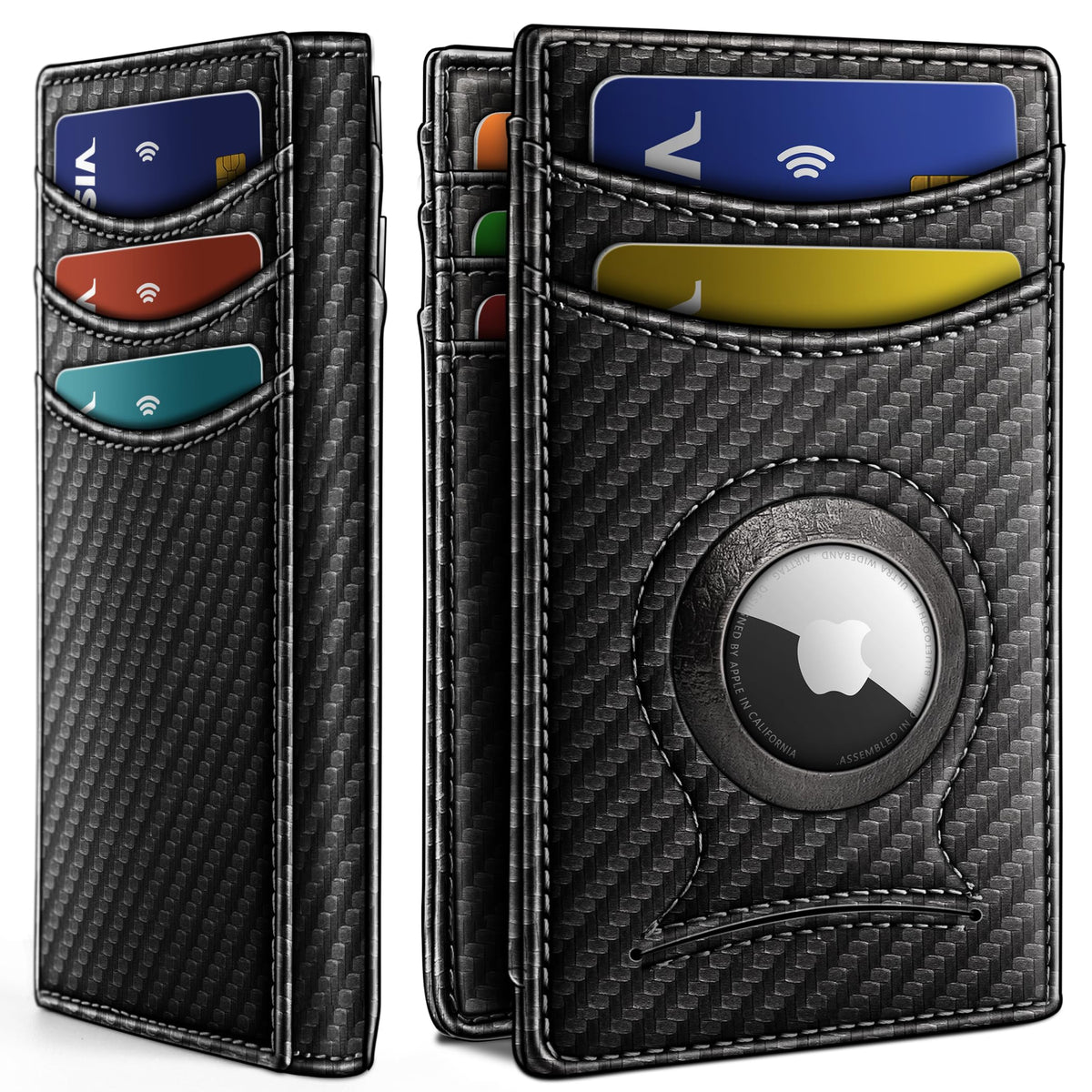 BULLIANT Magnetic Slim Leather Pocket Wallet Money Clip For Men 12Cards