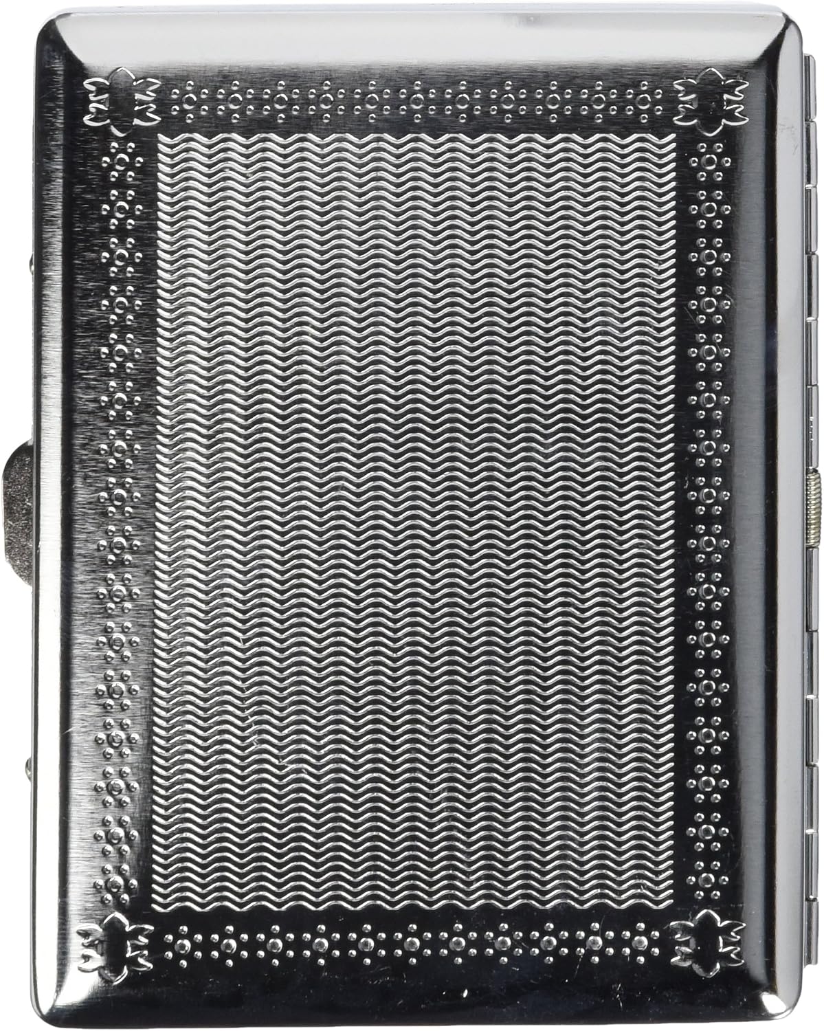 Victorian Era Crush Proof Chrome Cigarette Case (Hold King Size and 100mm)