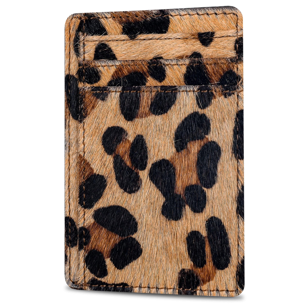 Slim Minimalist RFID Leather Wallet, Front Pocket Card Holder, Ebony