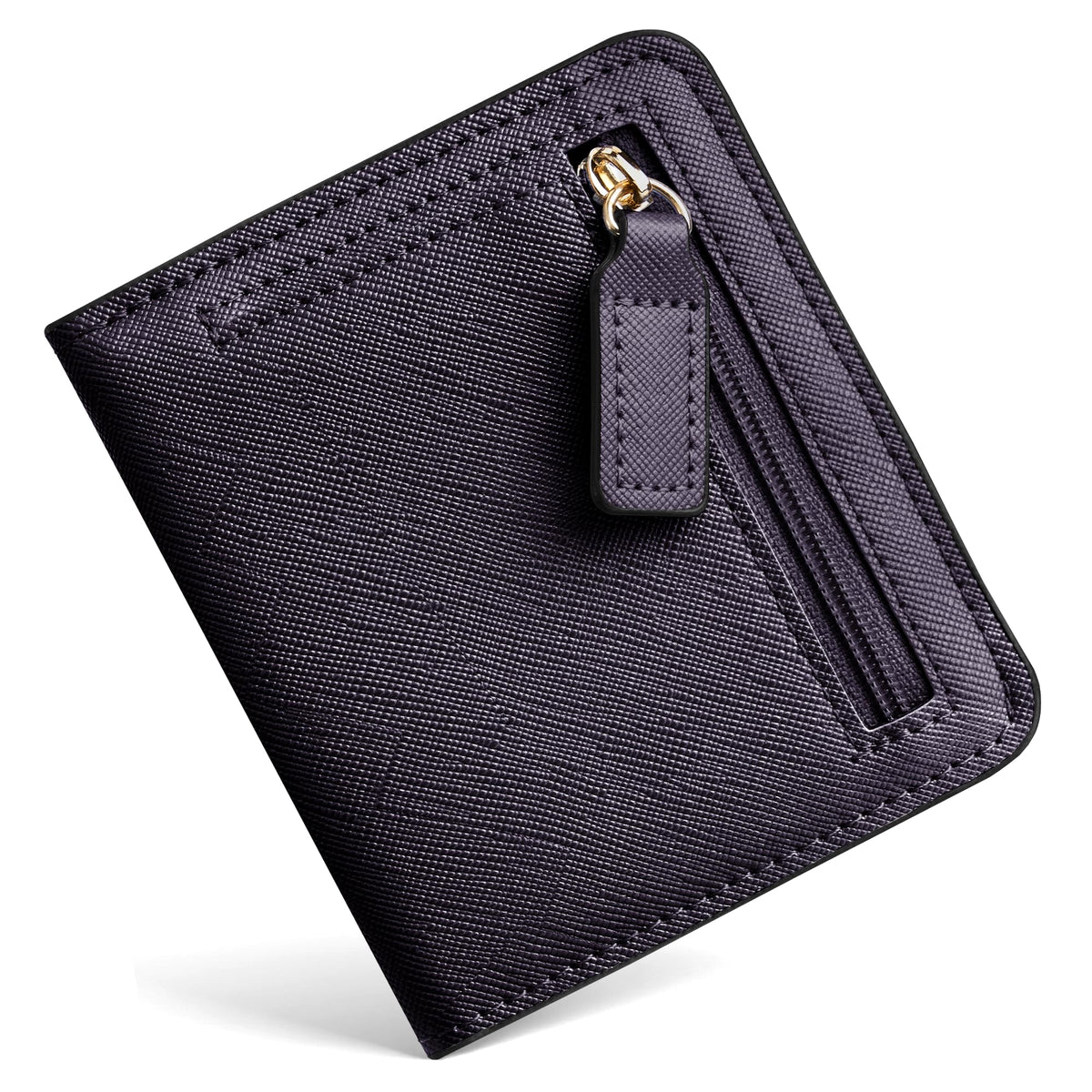 Toughergun Women’s Small Slim Leather Wallet with RFID Protection, Compact Bifold Mini Purse with Clear ID Window