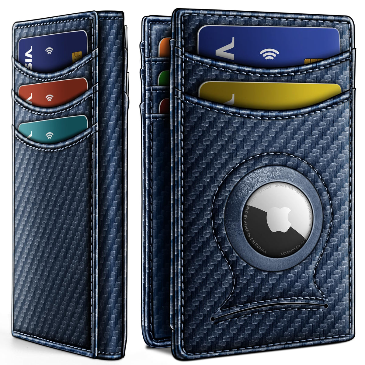 BULLIANT Magnetic Slim Leather Pocket Wallet Money Clip For Men 12Cards