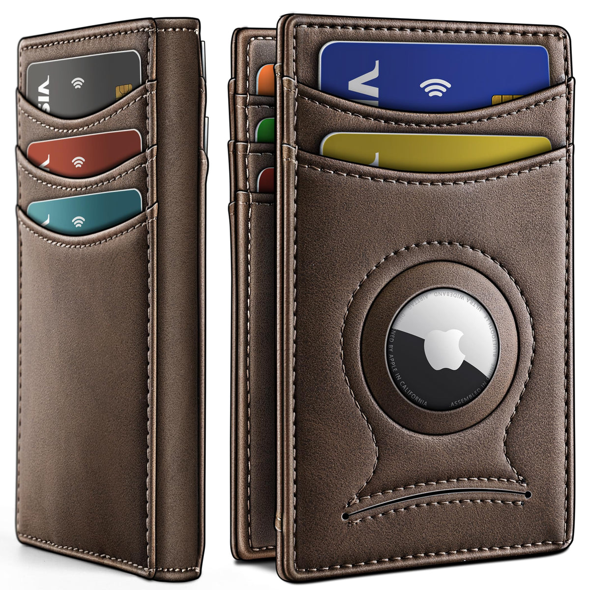 BULLIANT Magnetic Slim Leather Pocket Wallet Money Clip For Men 12Cards