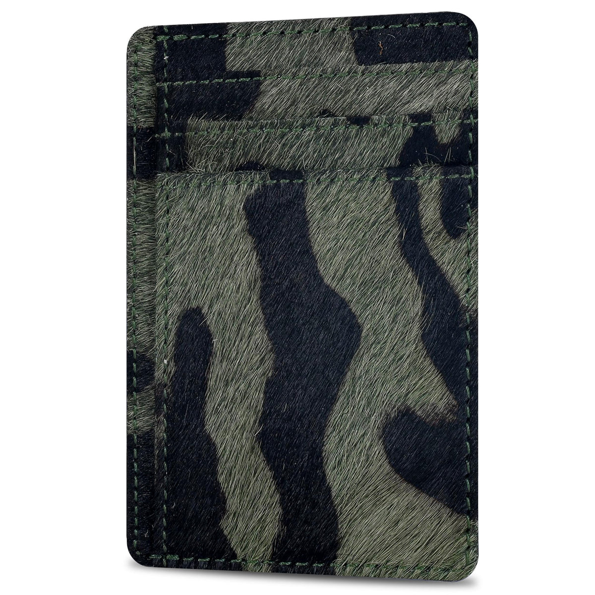 Slim Minimalist RFID Leather Wallet, Front Pocket Card Holder, Ebony