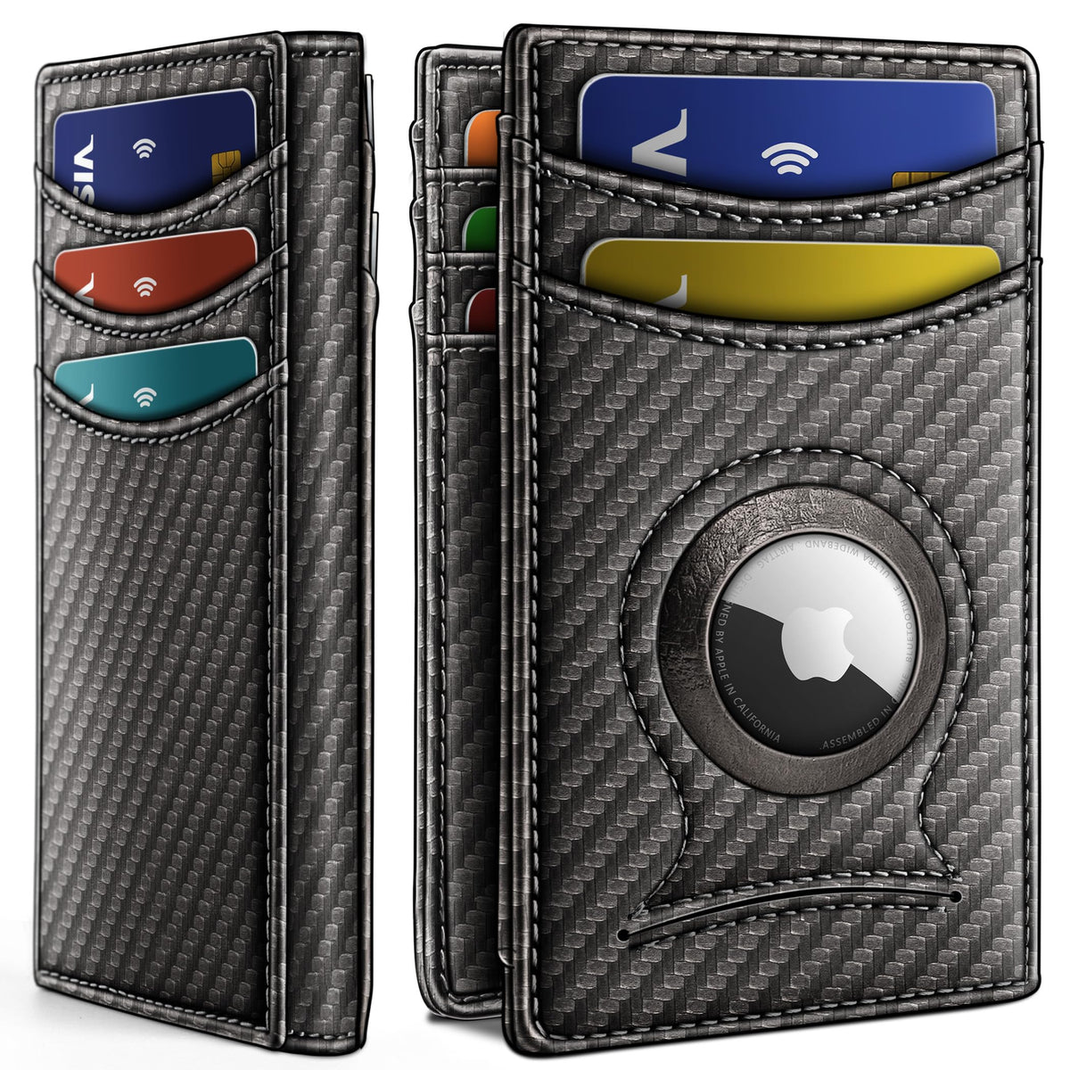 BULLIANT Magnetic Slim Leather Pocket Wallet Money Clip For Men 12Cards