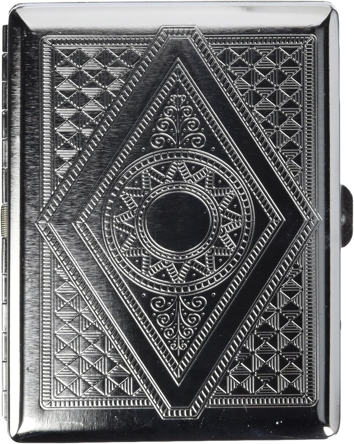 Victorian Era Crush Proof Chrome Cigarette Case (Hold King Size and 100mm)