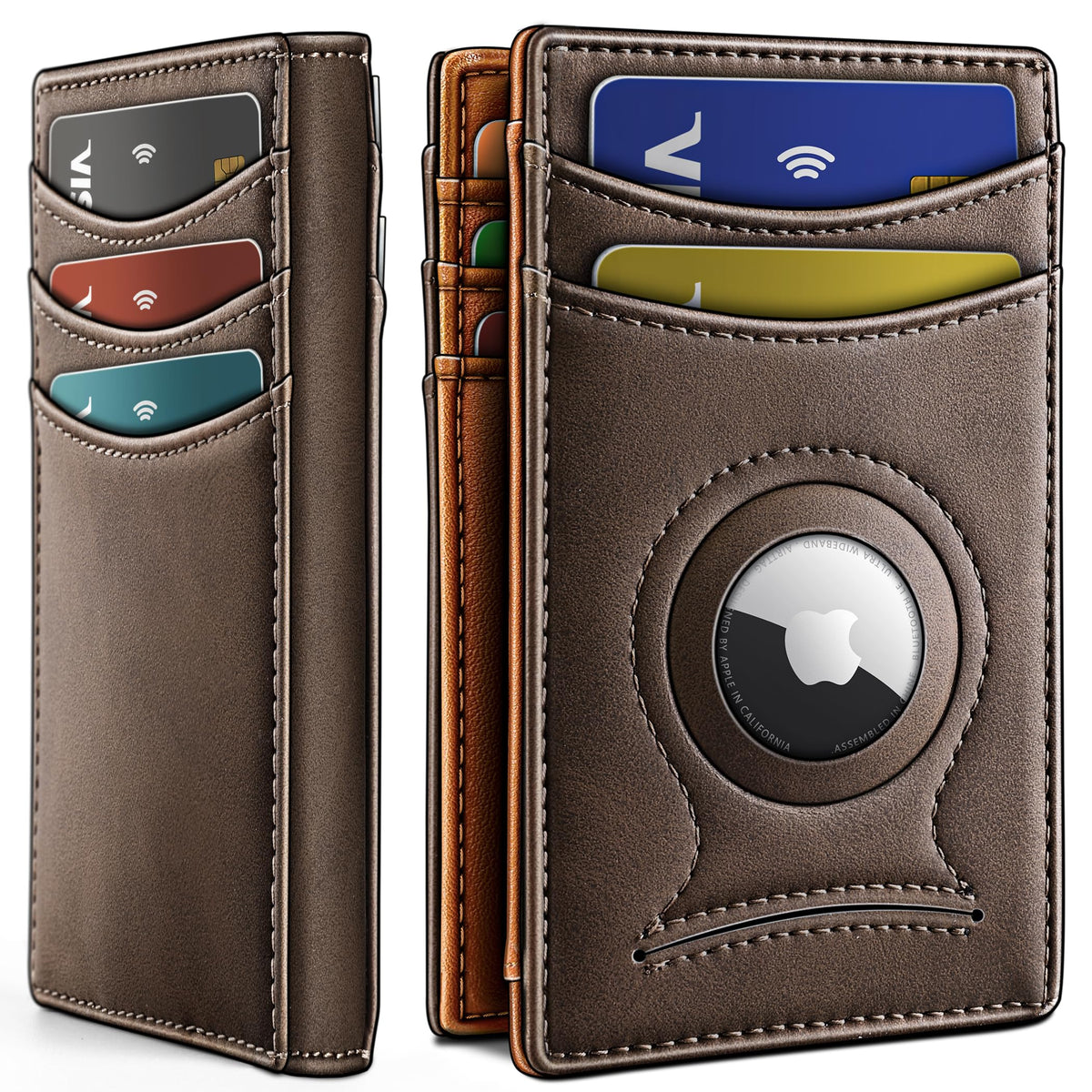 BULLIANT Magnetic Slim Leather Pocket Wallet Money Clip For Men 12Cards
