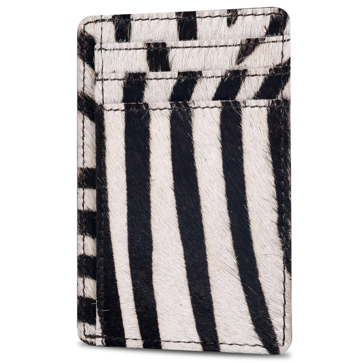 Slim Minimalist RFID Leather Wallet, Front Pocket Card Holder, Ebony
