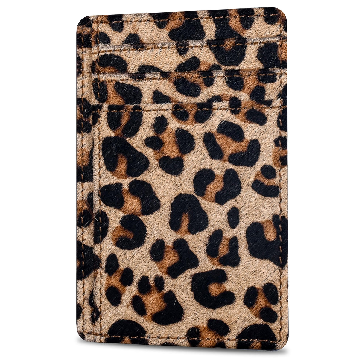 Slim Minimalist RFID Leather Wallet, Front Pocket Card Holder, Ebony