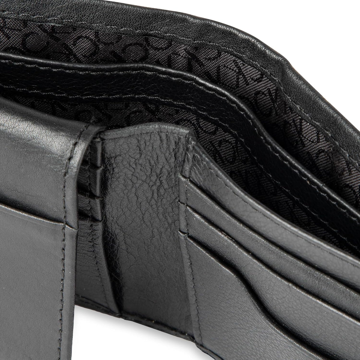 Calvin Klein Men's RFID Leather Minimalist Bifold Wallet with Multiple Card Slots and ID Window