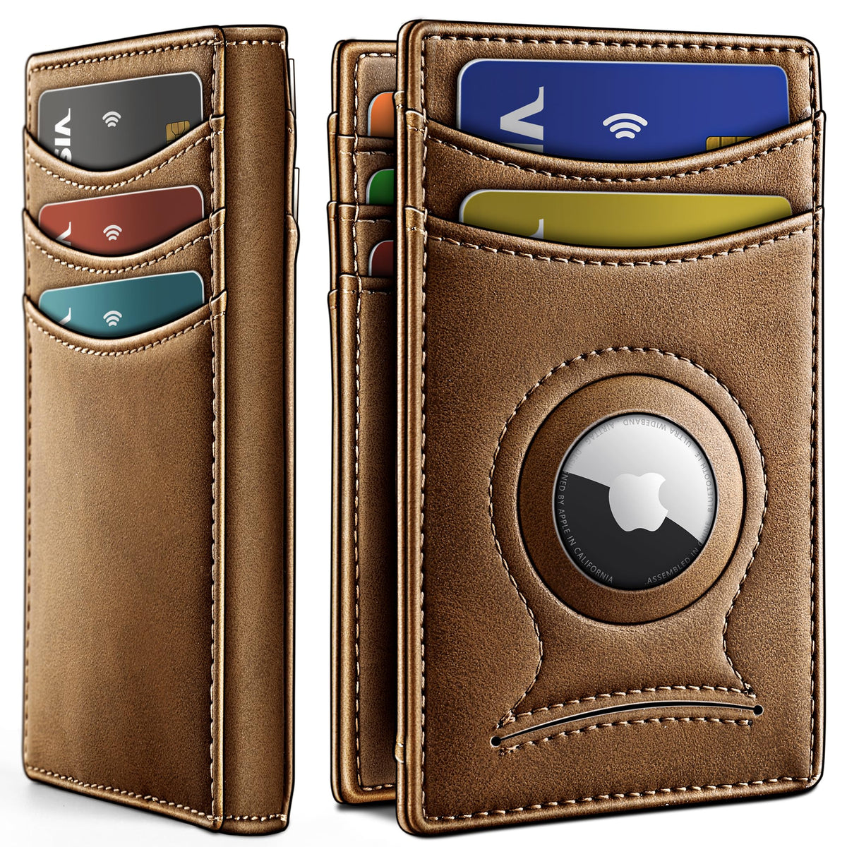 BULLIANT Magnetic Slim Leather Pocket Wallet Money Clip For Men 12Cards