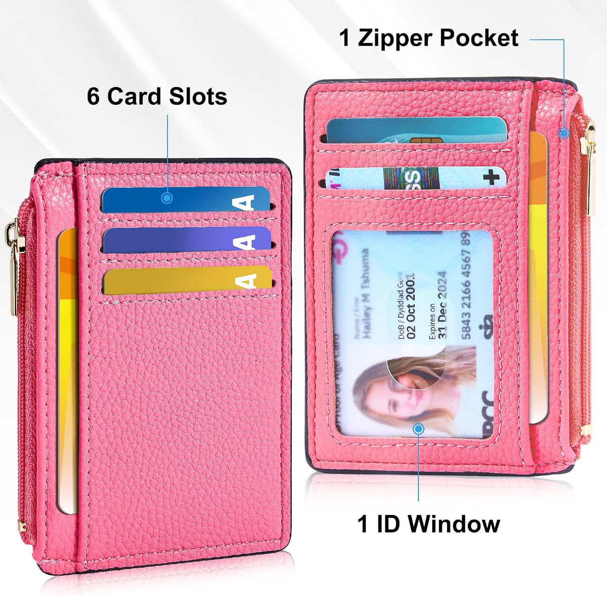 Tipmile Womens Credit Card Holder Wallet, Small Slim RFID Blocking Sleeve